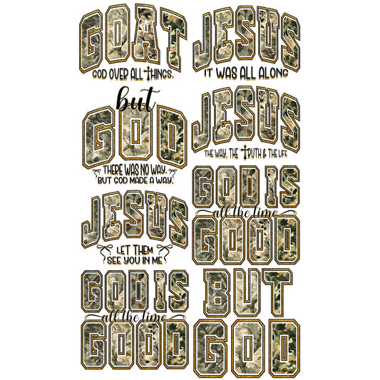 Faith Camo premade DTF gang sheet-8 adult prints