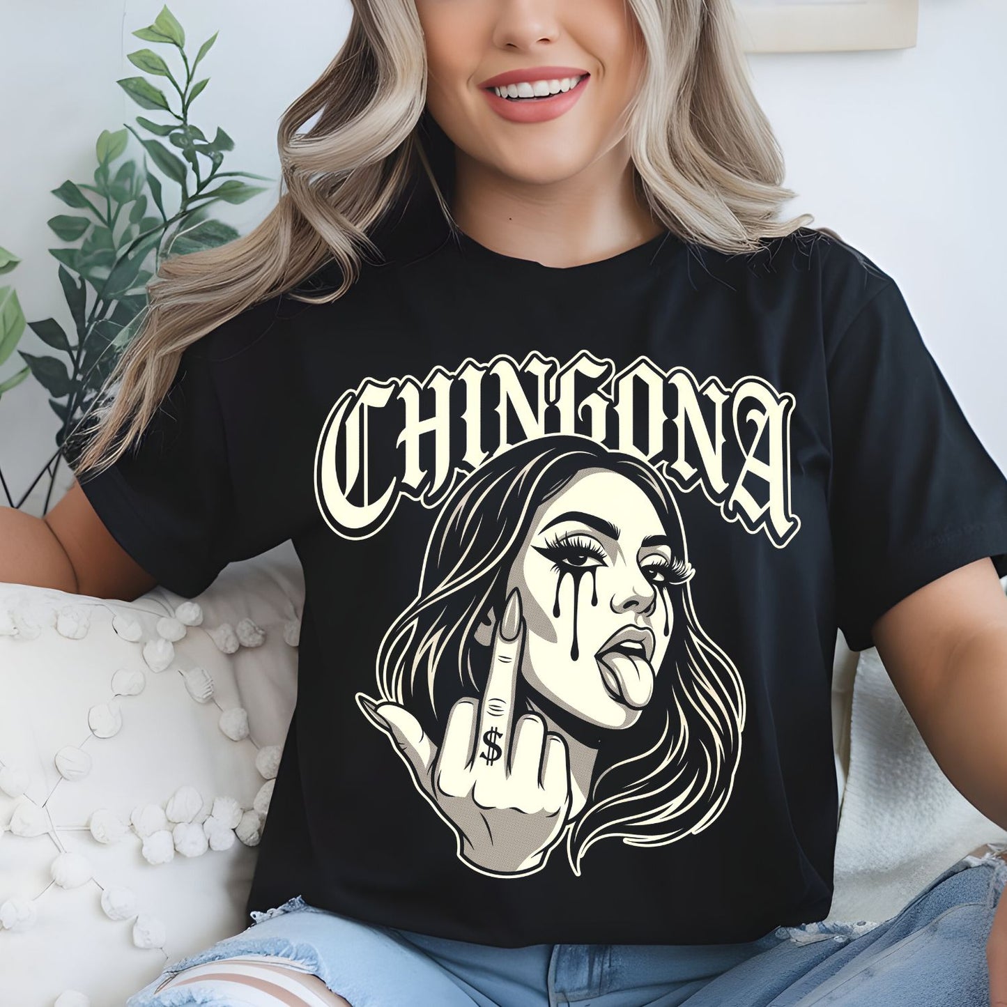 Chingona Halftone 2 Premade DTF gangsheet- 12 adult prints