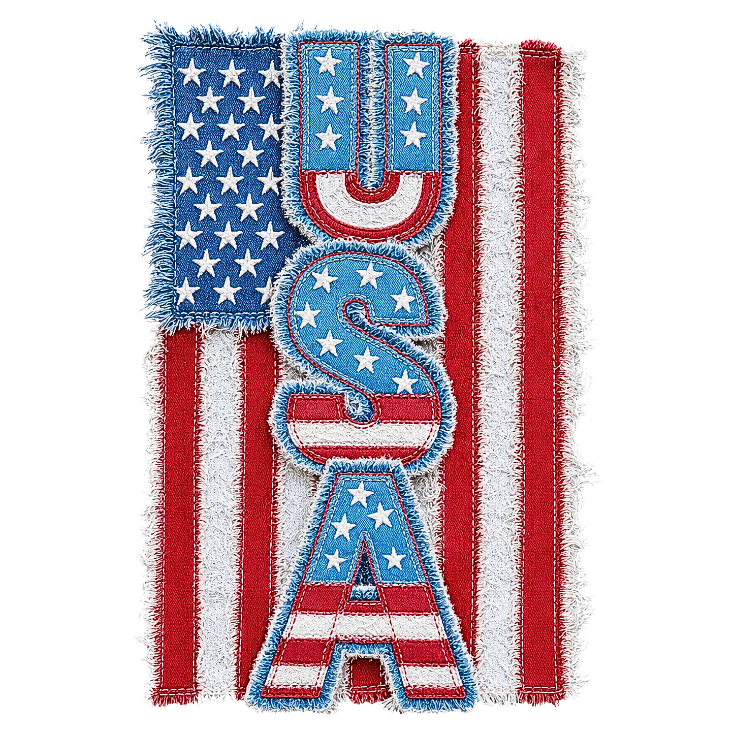 USA Flag Patchwork