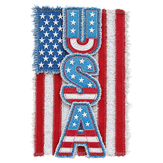 USA Flag Patchwork