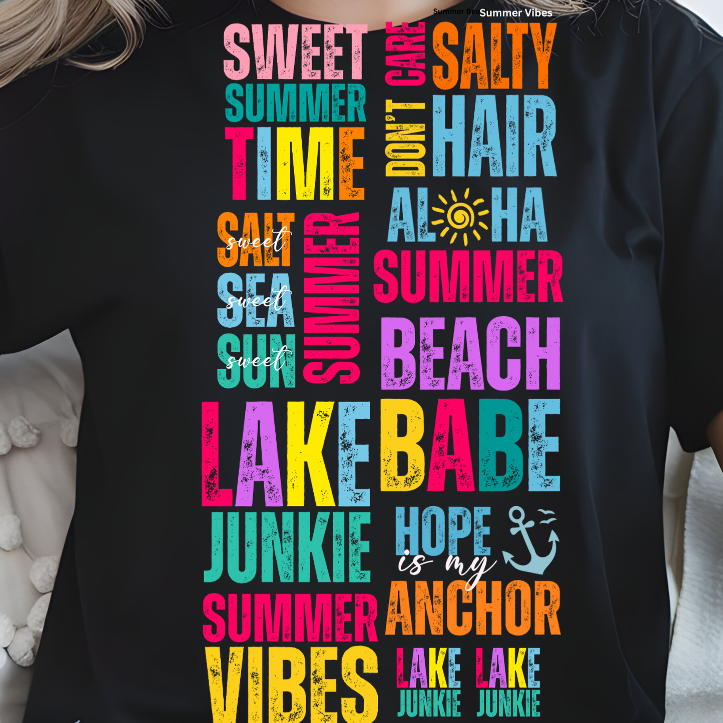 Summer Vibes DTF gangsheet, Summer DTF Bundle, Beach heat transfers