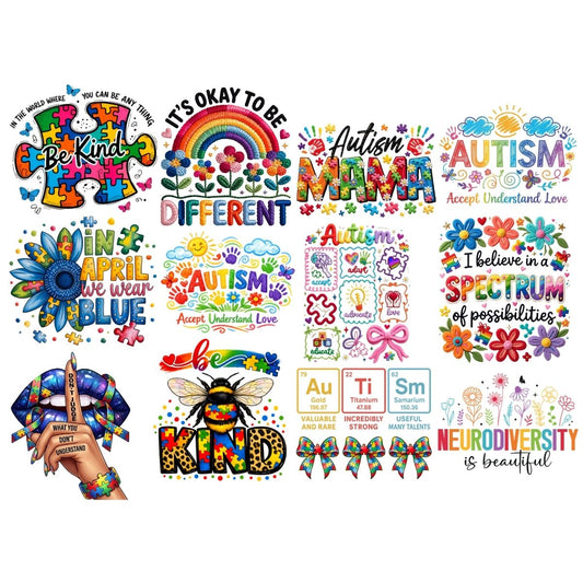 Autism DTF gangsheet