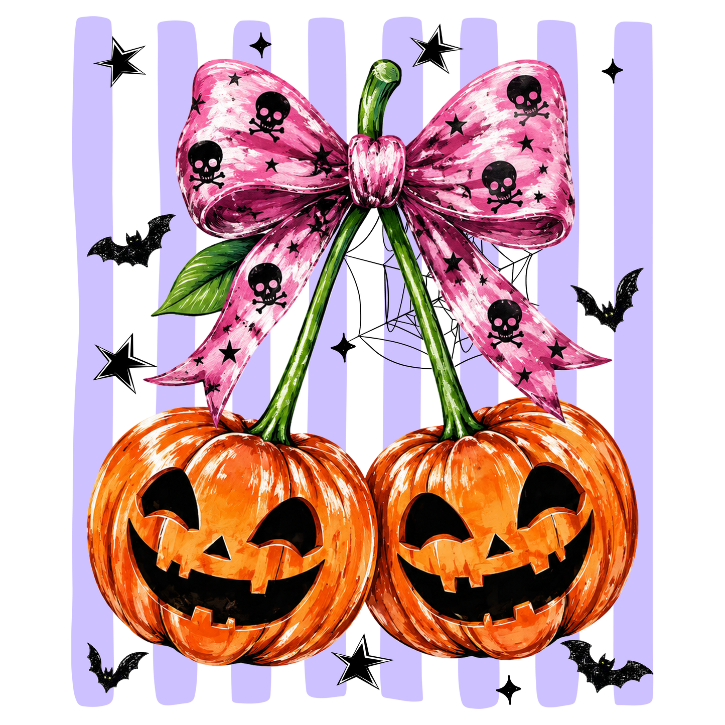 Preppy Pumpkin Cherry Bow