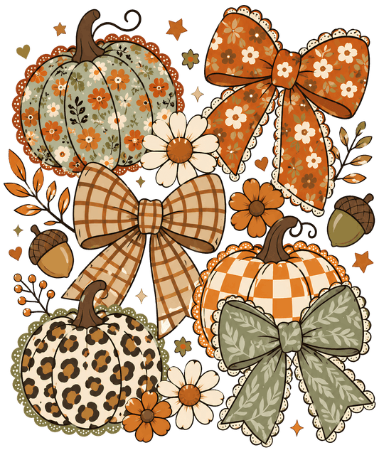 Fall Pumpkins Coquette Bows