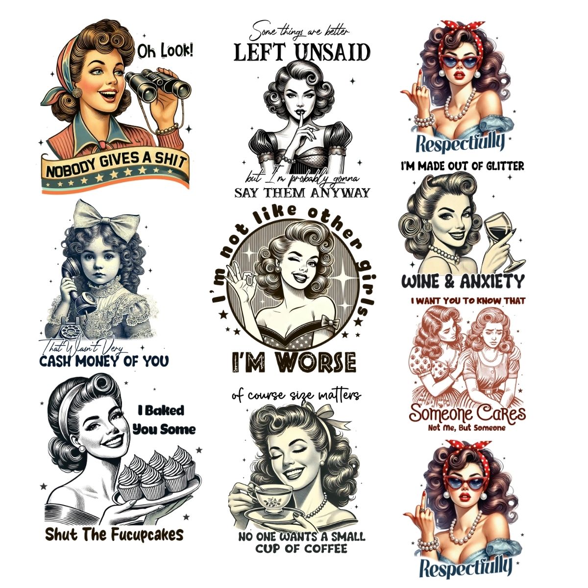 Funny Sassy Girl DTF gangsheet