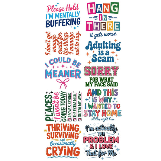Funny Quotes Premade Gangsheet 10 Transfers