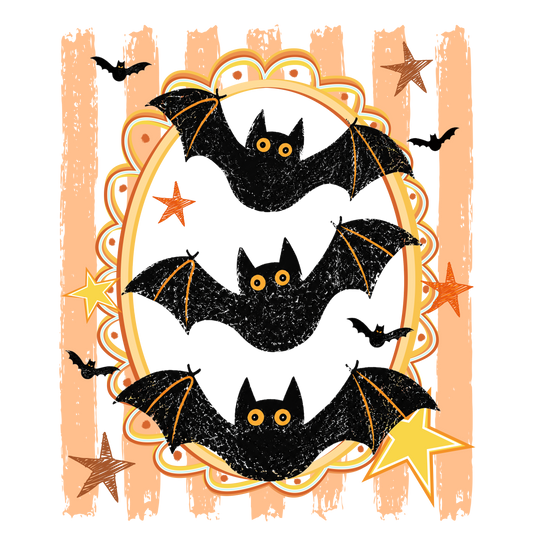 Preppy Halloween Bat Stripes