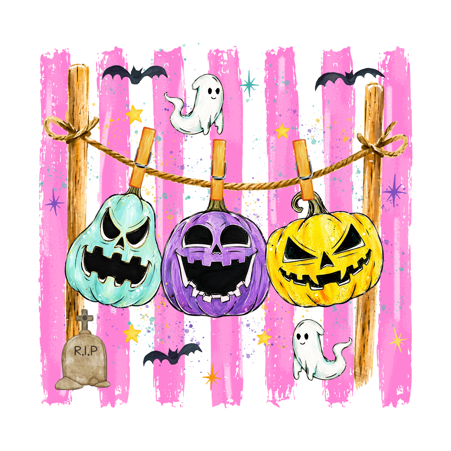 Preppy Halloween Pumpkins