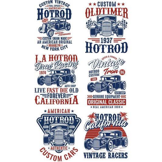 HotRod premade DTF gang sheet-6 adult prints,