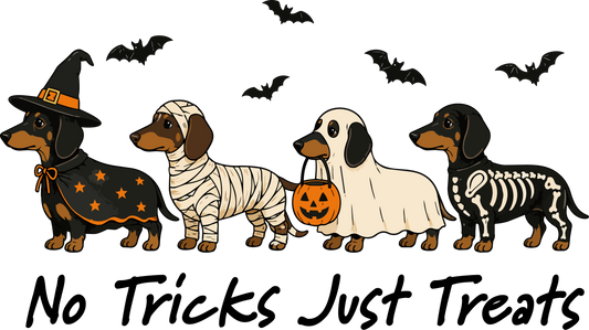 No Tricks Just Treats Dachshunds