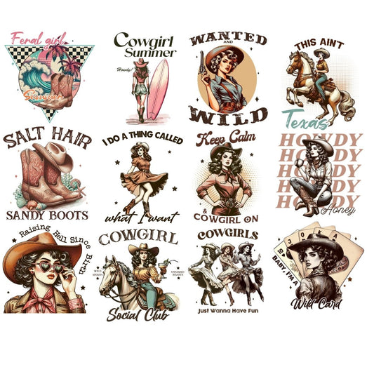 Western girl DTF gangsheet