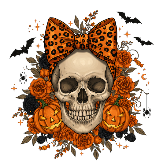 Halloween Skull Coquette Bow