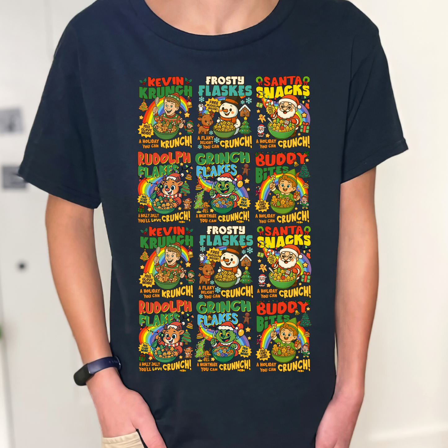 Funny kids Christmas Cereal Premade DTF gang sheet-12 kids print